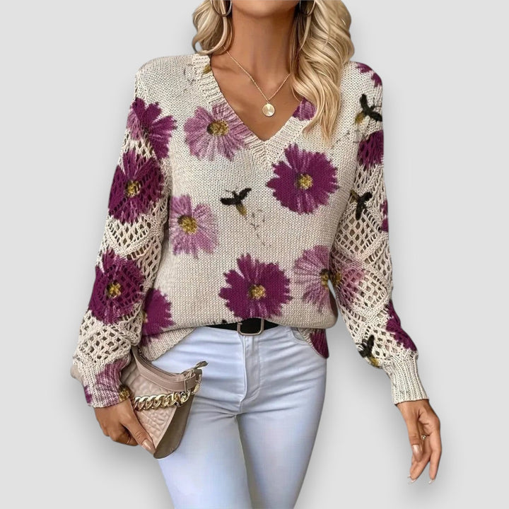 Madis | Elegant Floral Sweater