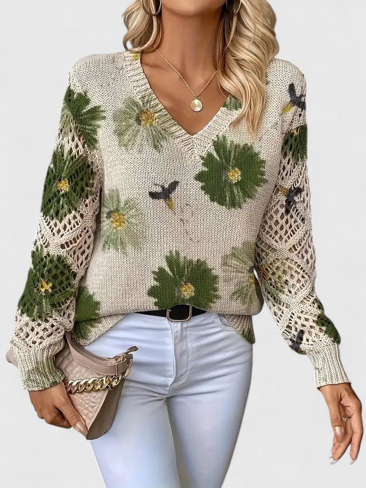 Madis | Elegant Floral Sweater