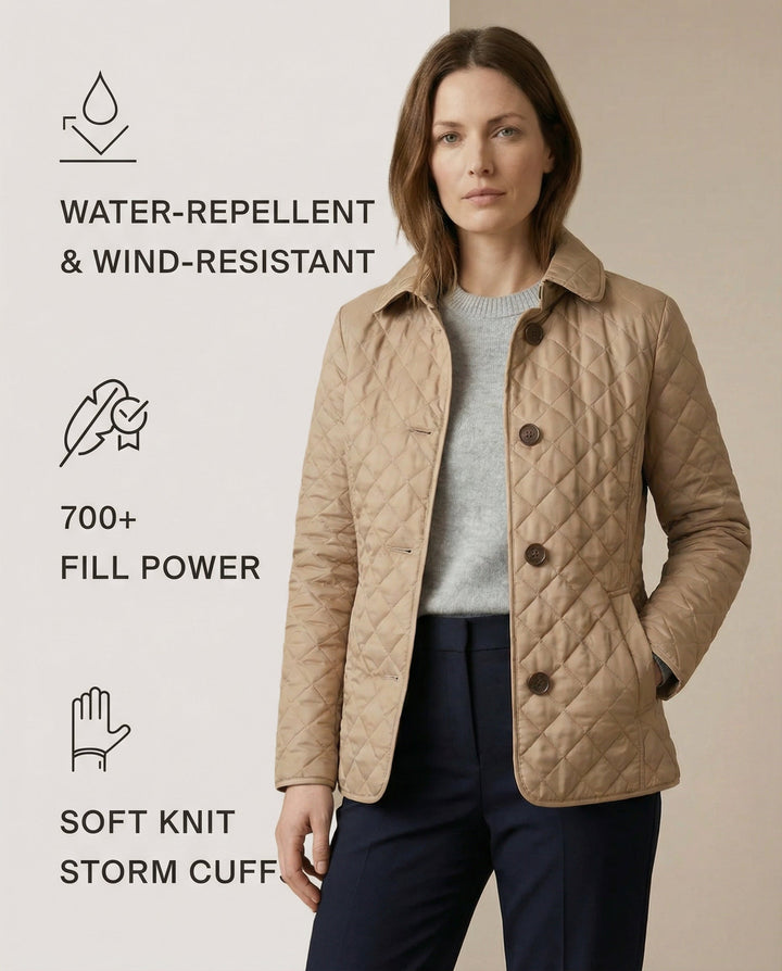 Olivia | Quilted Button-Up Jacket
