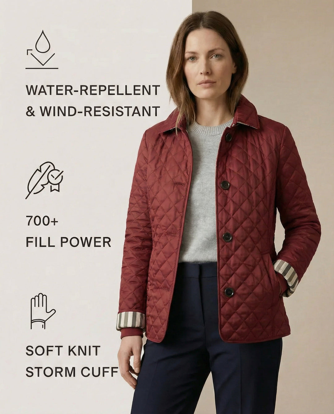 Olivia | Quilted Button-Up Jacket
