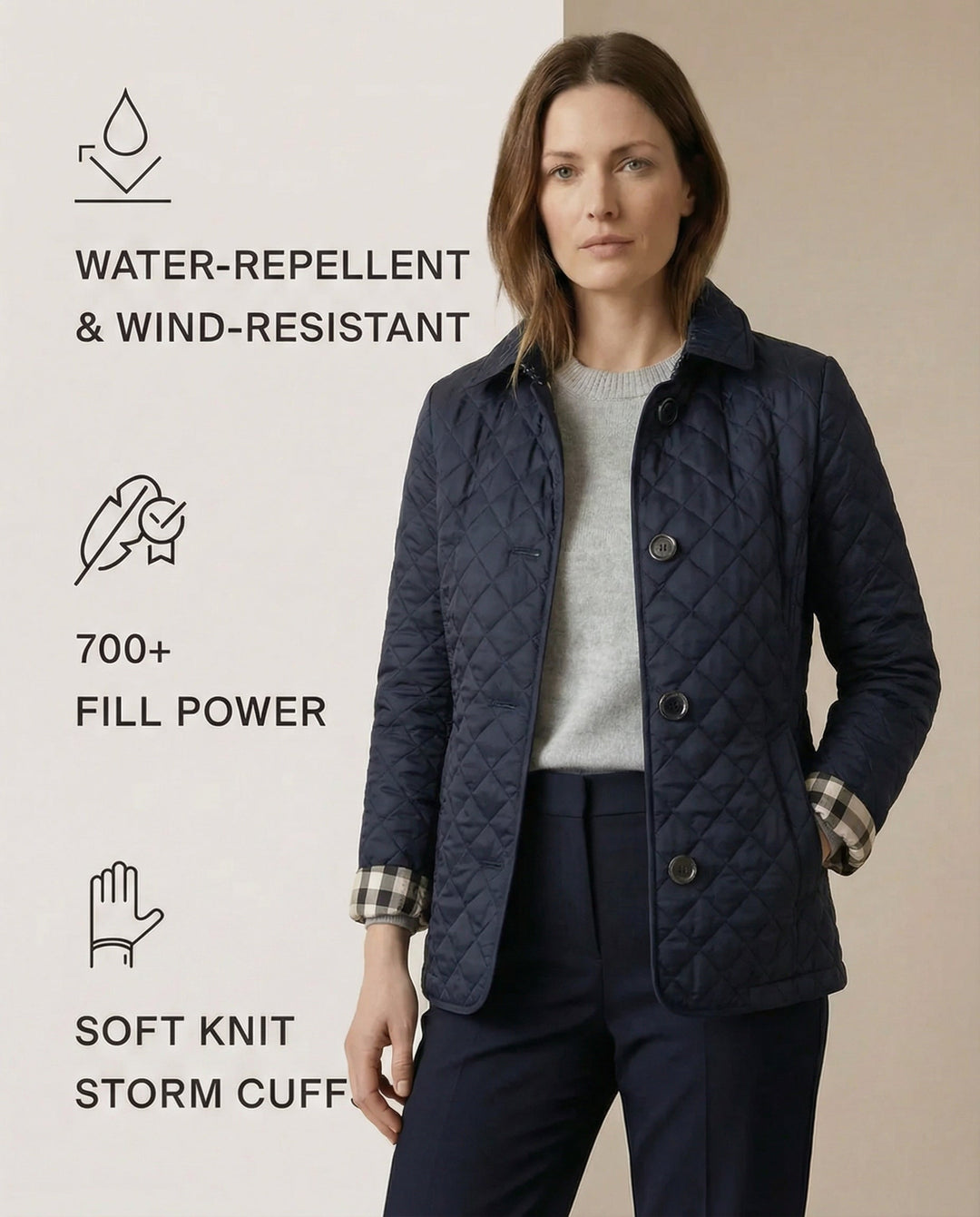 Olivia | Quilted Button-Up Jacket